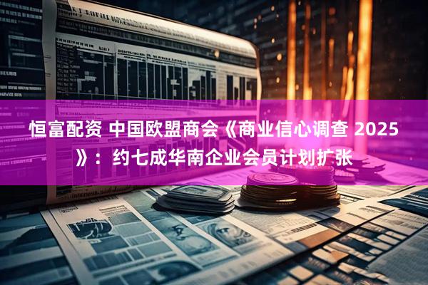 恒富配资 中国欧盟商会《商业信心调查 2025》：约七成华南企业会员计划扩张